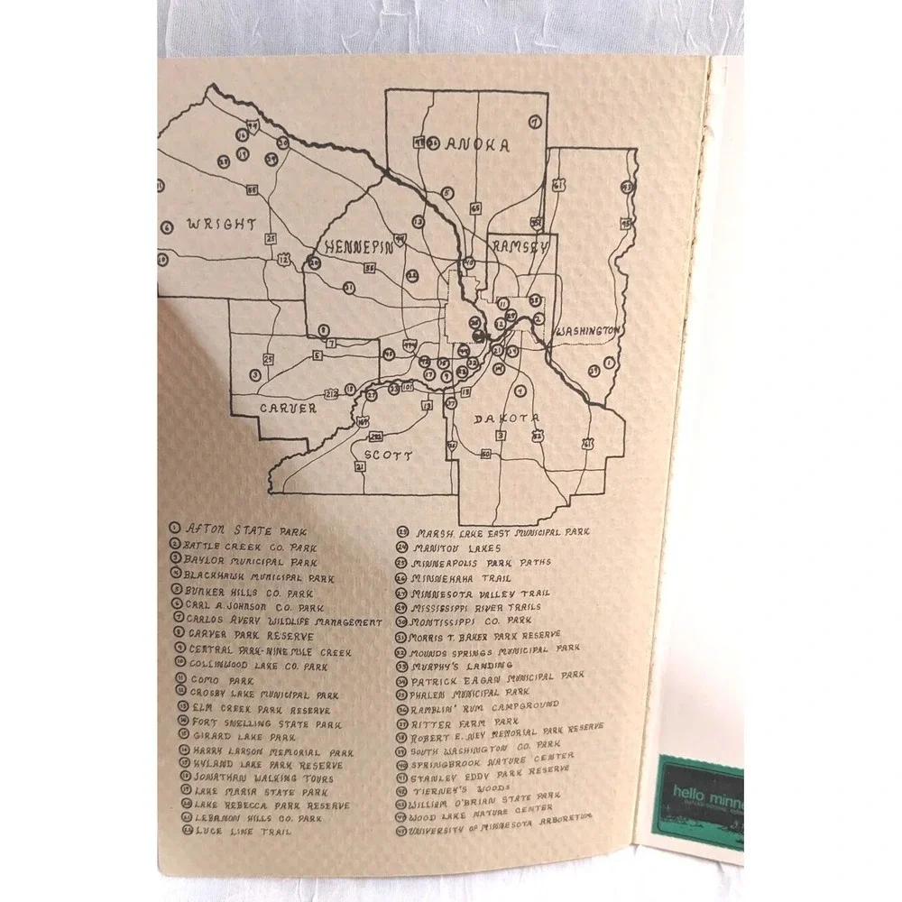 Minnesota Walk Book Guide 1978 Hiking Cross Country Skiing Buchanan Metro Vtg
